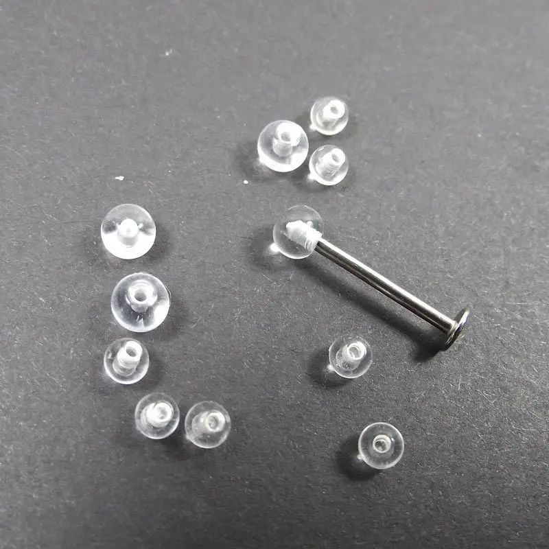 Body Jewelry Replacement Ball - ピアス用の透明なスペアボール,バーベルの形をしたピアスジュエリー,14g,16g,100個。