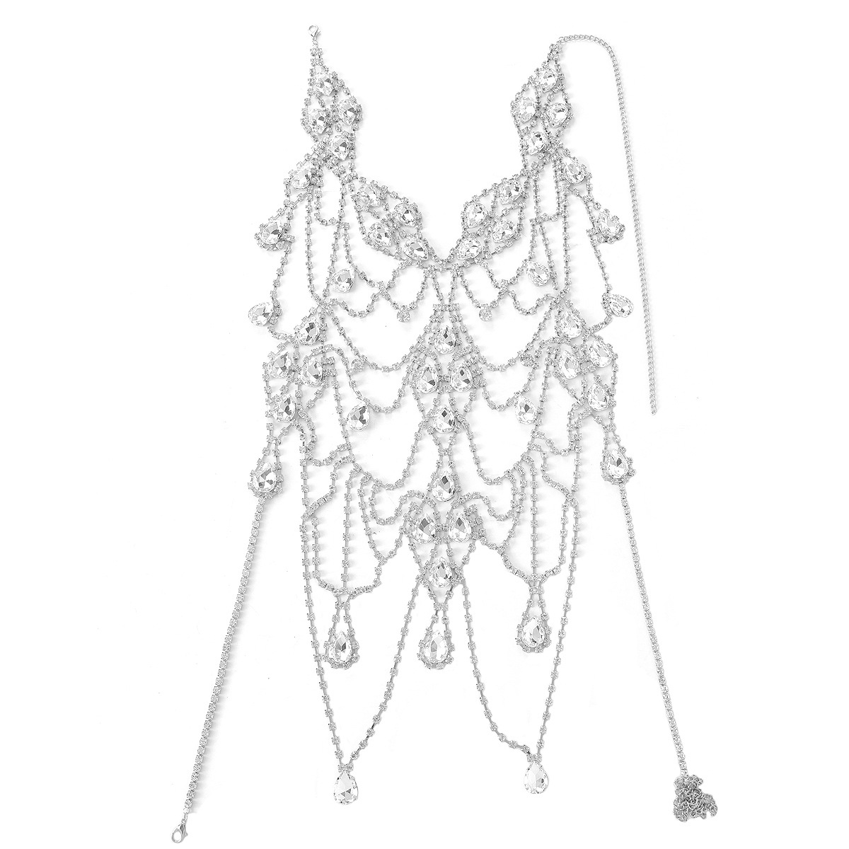 誇張されたスタイルの女性用ラインストーンボディチェーンを備え - Body Jewelry Retainers のレビューと価格