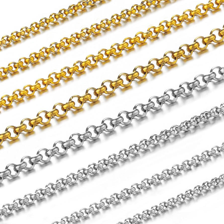 1メートル2-4mmステンレス鋼O型小円チェーン、DIYボデ - Body Jewelry Necklace のレビューと価格