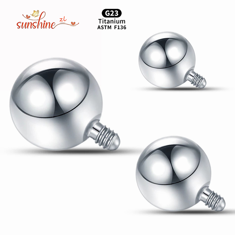 1 個雌ねじボールチタン交換ボール舌リップバーベル眉毛イヤリ - Body Jewelry Replacement Ball のレビューと価格