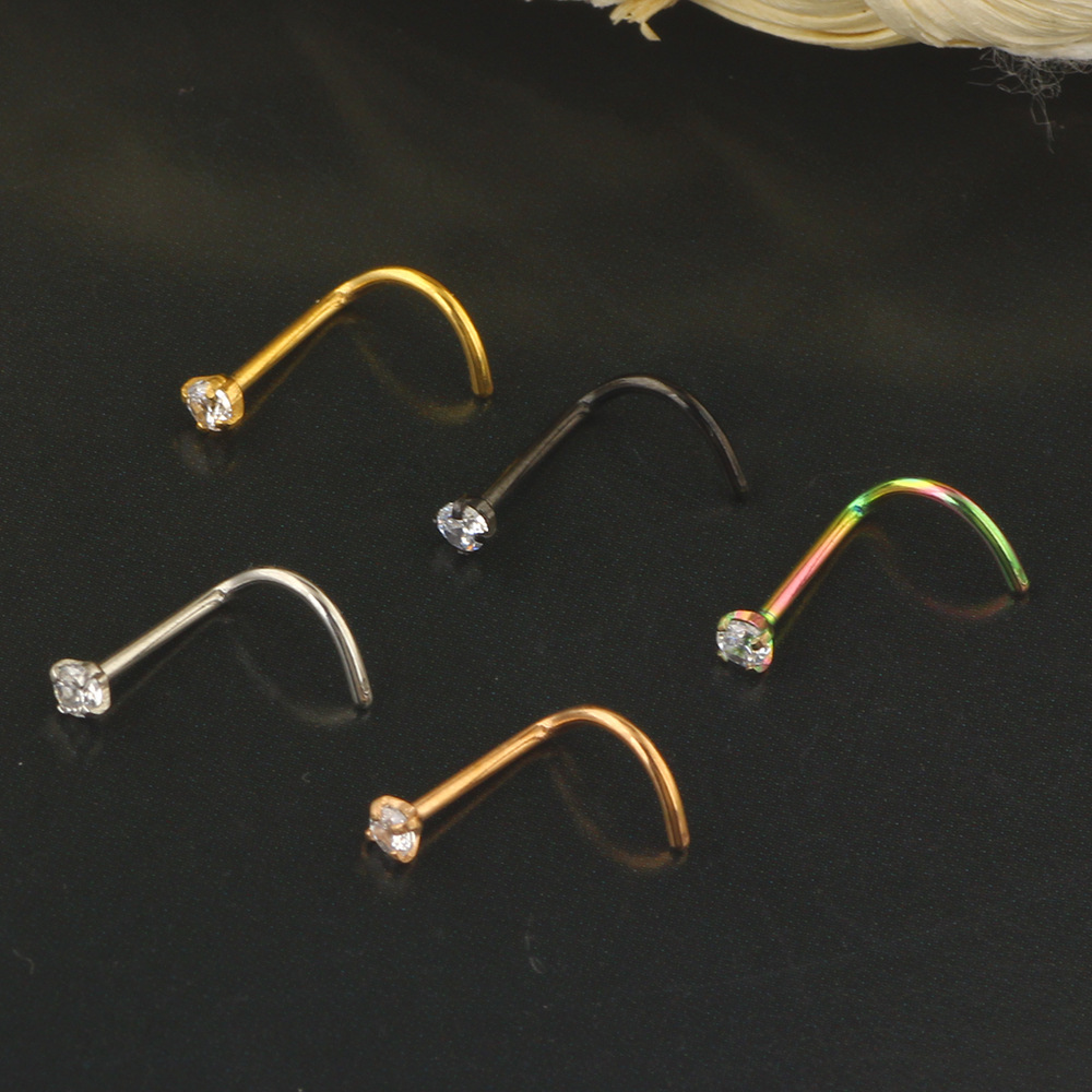 20Gノーズリングスタッド 316Lサージカルステンレス 低 - Body Jewelry Surgical Steel のレビューと価格