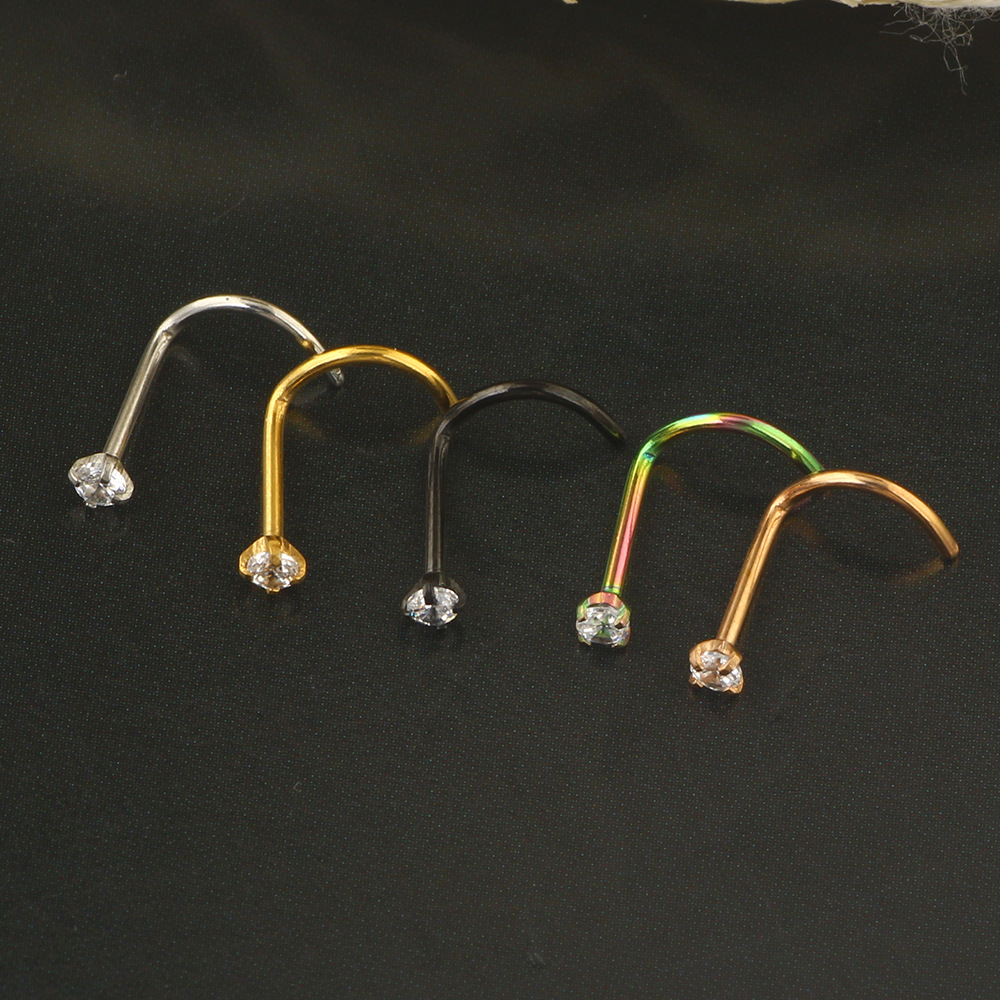 20Gノーズリングスタッド 316Lサージカルステンレス 低 - Body Jewelry Surgical Steel のレビューと価格