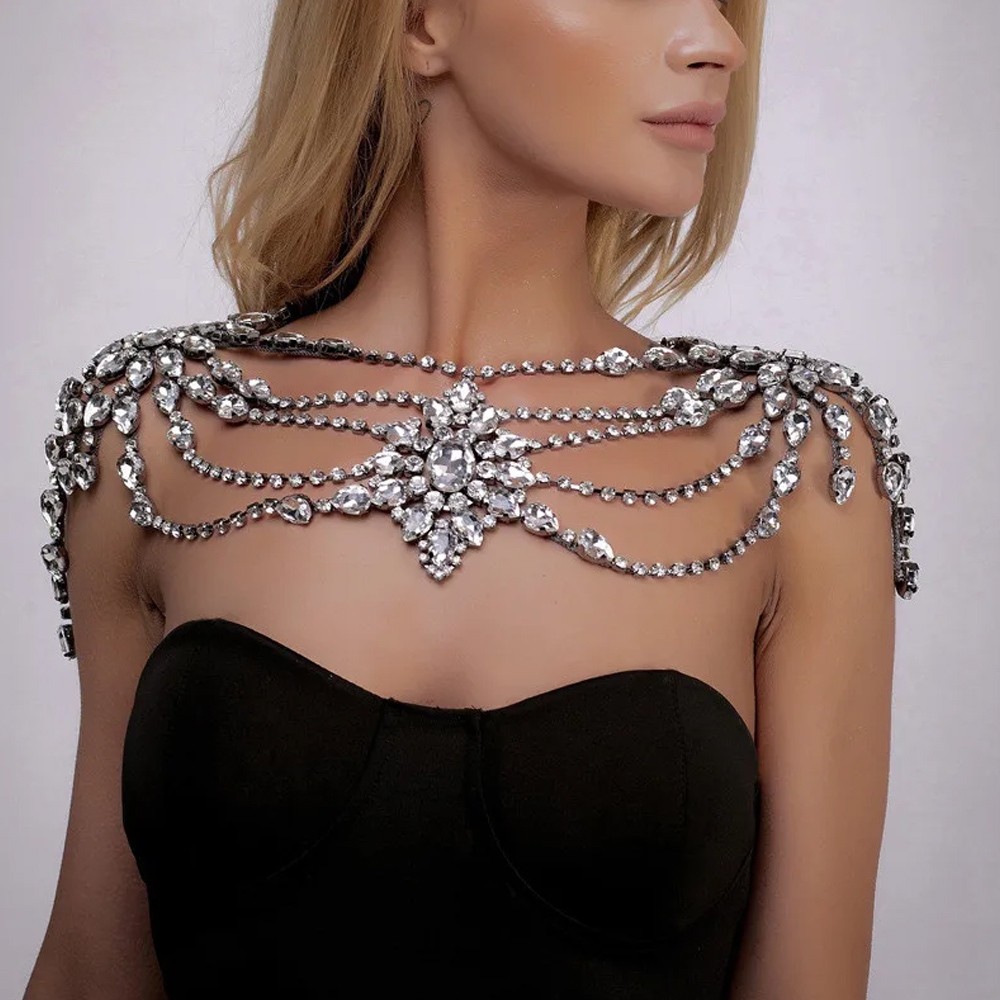 自由奔放に生きるクリスタルネックレス,チェーン付きアクセサリ - Body Jewelry Retainers のレビューと価格